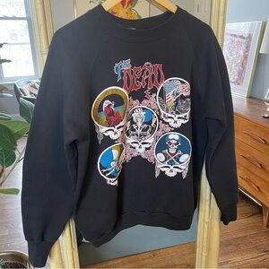 SOLD Vintage Late 80s Grateful Dead Black Crewneck Sweatshirt